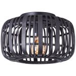 Brilliant Trærow Loftlampe Metal Bambus Sort Træ | 320mm - Egnet til 1x E27
