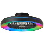 Brilliant Mazzaro Loftventilator Plast  Sort 36W 4700lm - 830-865 CCT+RGB | 485mm - Fjernbetjening Dæmpbar