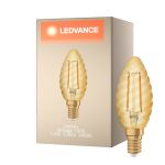 Ledvance Vintage 1906 LED E14 Kerte Guld 1.5W 120lm - 824 Ekstra Varm Hvid | Erstatter 12W