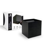 D'Lite Vægbelysning Elingen Aluminium Sort Up & Down 2.9W 170lm - 830 Varm Hvid | IP65 - Batteridrevet - Lyssensor