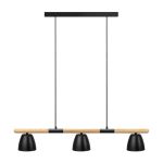 Nordlux Theo 3-Rail Pendel Lampe Metal og Træ Sort | Egnet til 3x GU10
