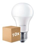 Fordelspakke 10x Philips Corepro LED Pære E27 Pære matt 13W 1521lm - 830 varm hvid | erstatter 100W