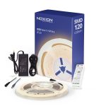 Noxion LED Strip Naga 5 Meter Komplet sæt - Smart Wifi - 24V - 120LEDs/m - 9.6W/m - 930 Varm Hvid | 8mm - IP20 - Bedste Farvegengivelse - SMD2835