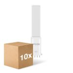 Fordelspakke 10x Noxion Lucent PL-S LED 4.3W - 840 Kold Hvid | 4-Pinde - Erstatter 9W