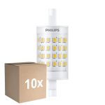 Fordelspakke 10x Philips CorePro LED R7S Linear 78mm Klar 7W 950lm - 830 Varm Hvid | Erstatter 60W