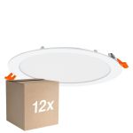 Fordelspakke 12x Osram LED Downlight Recess Slim Hvid 22W 2000lm 110D - 830 Varm Hvid | Udsnit 200mm - IP20