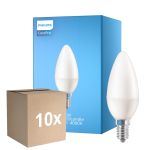 Fordelspakke 10x Philips Corepro LED Kerte E14 matt 7W 806lm - 840 kold hvid | erstatter 60W