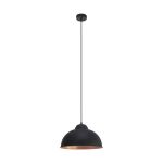 Eglo Pendel Lampe Truro 2 Stål Sort Kobber | IP20 - Egnet til 1x E27 