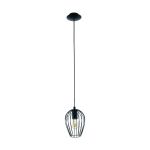 Eglo Pendel Lampe Newtown Stål Sort | IP20 - Egnet til 1x E27 