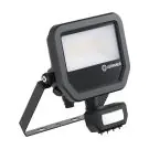 Ledvance LED Projektør Aluminium Sort 17W 2400lm 100D - 840 Kold Hvid | IP65 - Bevægelses- Og Lyssensor - Symmetrisk