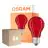 Fordelspakke 6x Osram LED Star Classic Decor E27 Pære Filament Matt 2.5W 45lm - Rød | Erstatter 7W