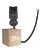 Fordelspakke 25x Noxion GST - Kompatibel Forsyningskabel Sort - Han + Åbne ender - 0,3m - 2 pole 0,75mm2