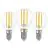Fordelspakke 3x Eglo LED Kugle E14 Filament Klar 21W 806lm - 827 Ekstra Varm Hvid | Erstatter 60W