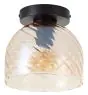 Brilliant Casto Loftlampe Glas Metal Sort Beige | 190mm - Egnet til 1x E27