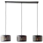 Brilliant Tyas Pendel Lampe Metal Sort Guld | Egnet til 3x E27