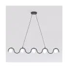 Emibig Pendel Lampe Sinus Stål Sort | Egnet til 5x G9 - Max 8W