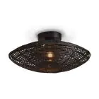 Good&Mojo Loftlampe Tanami Rattan Sort | Egnet til 1x E27 
