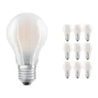 Fordelspakke 10x Ledvance Classic LED E27 Pære filament matt 7.5W 1055lm - 827 ekstra varm hvid | erstatter 75W