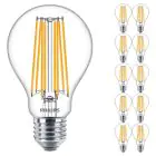 Fordelspakke 10x Philips Corepro LED Pære E27 Pære klar 17W 2452lm - 827 ekstra varm hvid | erstatter 150W