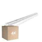 Fordelspakke 4x Noxion Lysrender Click Reflektor V2 LED T8 | Egnet til 1x 120cm LED Lysrør