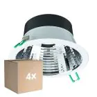 Fordelspakke 4x Philips LED downlight Coreline DN142B Aluminium Hvid 11W 1200lm 60D - 830 varm hvid | Udsnit 155mm - IP20 - UGR