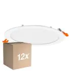 Fordelspakke 12x Osram LED Downlight Recess Slim Hvid 22W 2000lm 110D - 830 Varm Hvid | Udsnit 200mm - IP20