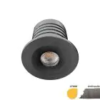 EcoDim Forsænket Spot Mini Antracit 2.5W 155lm 30D - 827 Ekstra Varm Hvid | 35mm - Udsnit 28mm - IP67 - Dæmpbar